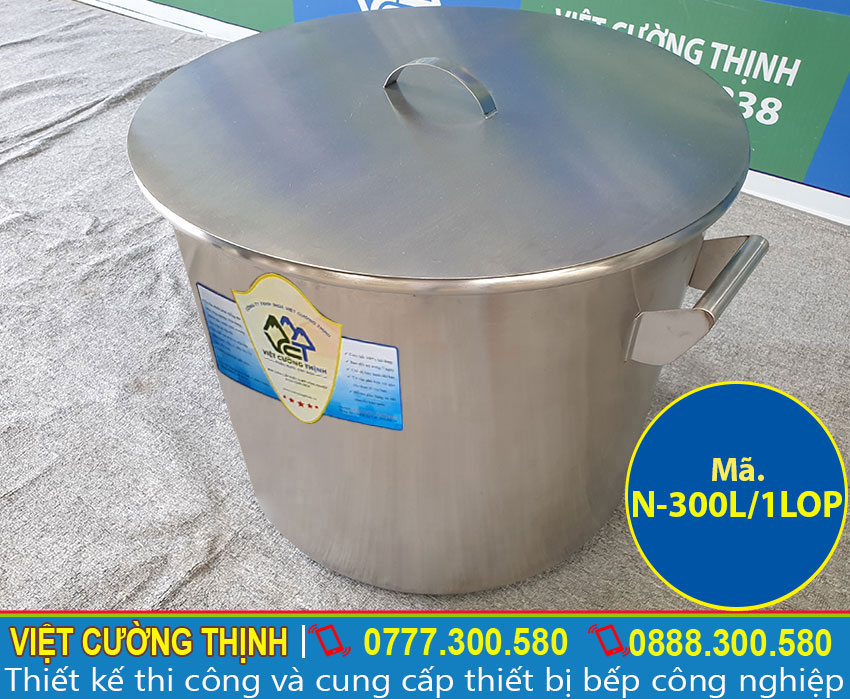 Nồi Inox Công Nghiệp 1 Lớp 300L N-300L/1LOP